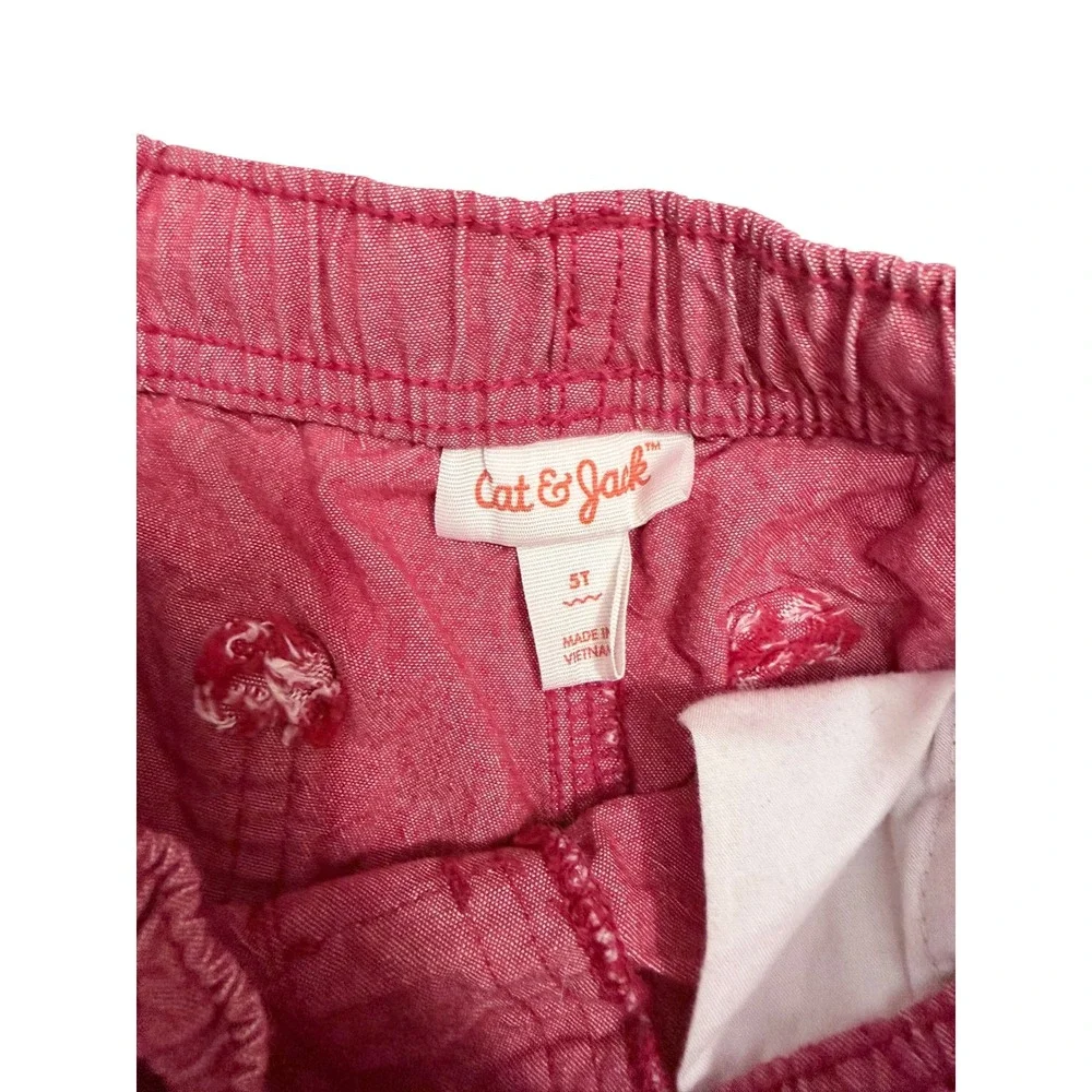 Carter's Shirt & Shorts Cat&Jack Kids 5T Dinosaur Print Blue Red Tan 3pc Set